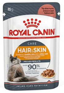 Royal Canin Hair & Skin Care w sosie  karma mokra dla kotów dorosłych, zdrowa skóra, piękna sierść saszetka 85g