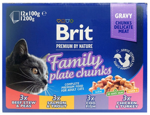 Brit Premium Cat Adult Multipack saszetki 12x100g