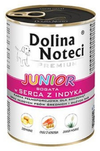 Dolina Noteci Premium Pies Junior Serca indyka puszka 400g